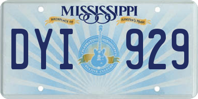 MS license plate DYI929