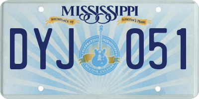 MS license plate DYJ051