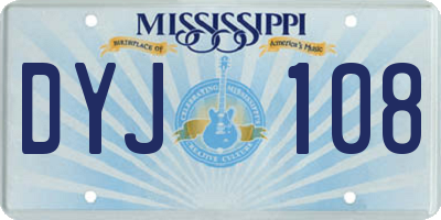 MS license plate DYJ108