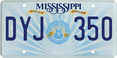 MS license plate DYJ350