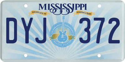 MS license plate DYJ372