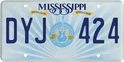 MS license plate DYJ424
