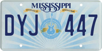 MS license plate DYJ447