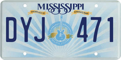 MS license plate DYJ471