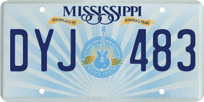 MS license plate DYJ483