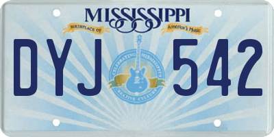 MS license plate DYJ542