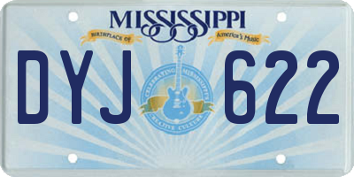 MS license plate DYJ622