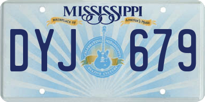 MS license plate DYJ679