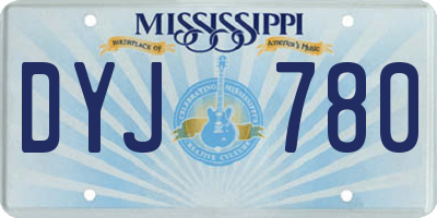MS license plate DYJ780