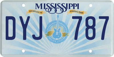 MS license plate DYJ787