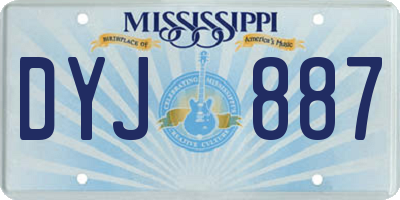 MS license plate DYJ887