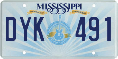 MS license plate DYK491