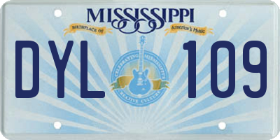 MS license plate DYL109