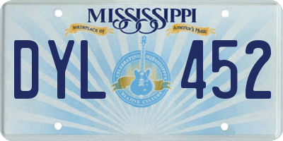 MS license plate DYL452