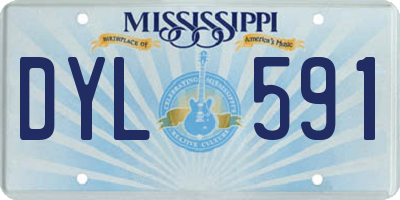 MS license plate DYL591