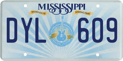 MS license plate DYL609