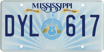 MS license plate DYL617