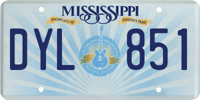 MS license plate DYL851