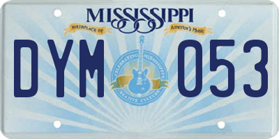 MS license plate DYM053