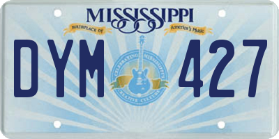 MS license plate DYM427