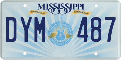 MS license plate DYM487