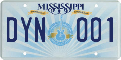 MS license plate DYN001
