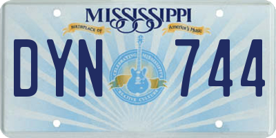 MS license plate DYN744