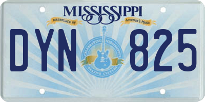 MS license plate DYN825