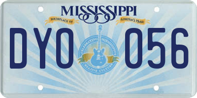 MS license plate DYO056