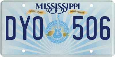 MS license plate DYO506