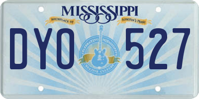 MS license plate DYO527