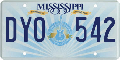 MS license plate DYO542