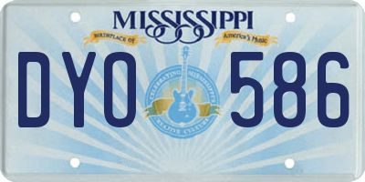 MS license plate DYO586