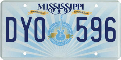 MS license plate DYO596