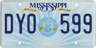 MS license plate DYO599