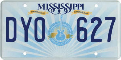 MS license plate DYO627