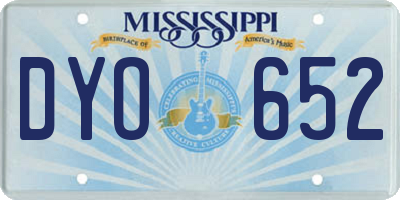 MS license plate DYO652