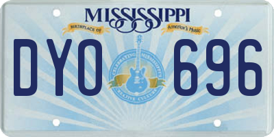 MS license plate DYO696