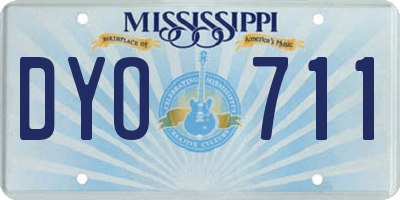 MS license plate DYO711