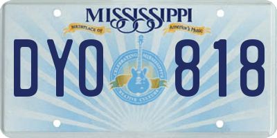 MS license plate DYO818