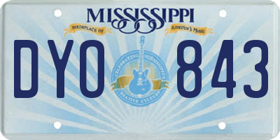 MS license plate DYO843