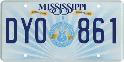 MS license plate DYO861