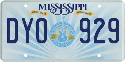 MS license plate DYO929