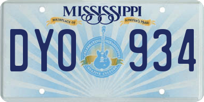 MS license plate DYO934