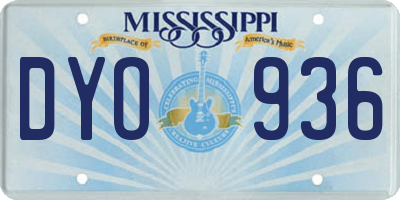 MS license plate DYO936