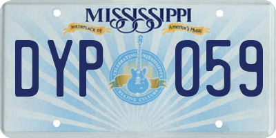 MS license plate DYP059