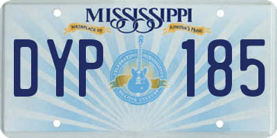 MS license plate DYP185