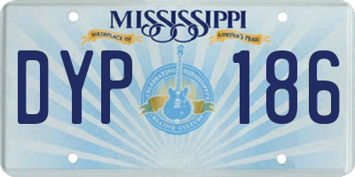 MS license plate DYP186