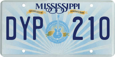 MS license plate DYP210