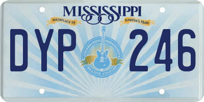 MS license plate DYP246